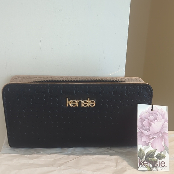Kensie Handbags - Kensie Black and Brown Women's Wallet